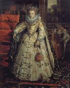 Marcus Gheeraerts Queen Elizabeth with a view to a walled garden Spain oil painting artist